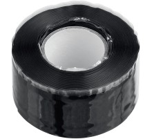 ЗУБР СПАСАТЕЛЬ 25 мм х 3 м, 12 Атм, 30 000 В, черная, силикон, самослипающаяся аварийно-ремонтная изолента, Профессионал (12381-2)