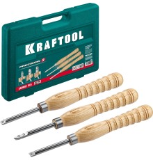 KRAFTOOL Precision-3, 3 предм., набор ручных резцов по дереву (18369) KRAFTOOL Precision-3, 3 предм., набор ручных резцов по дереву (18369)