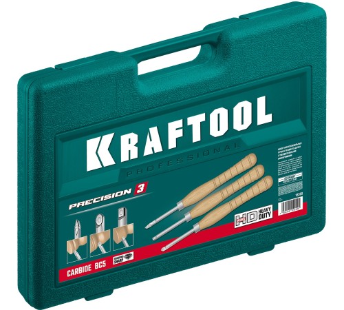 KRAFTOOL 3 шт., набор ручных резцов по дереву Precision-3 18369 KRAFTOOL 3 шт., набор ручных резцов по дереву Precision-3 18369