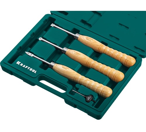 KRAFTOOL 3 шт., набор ручных резцов по дереву Precision-3 18369 KRAFTOOL 3 шт., набор ручных резцов по дереву Precision-3 18369