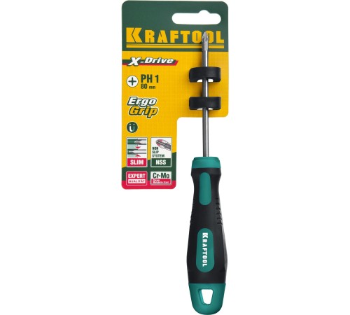 KRAFTOOL PH1х80 мм, отвертка слесарная 250072-1-080 KRAFTOOL PH1х80 мм, отвертка слесарная 250072-1-080