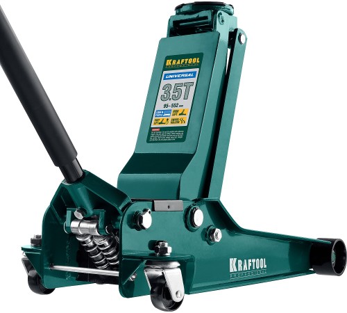 KRAFTOOL 3,5т, 95-552 мм, домкрат гидравлический подкатной Universal 43454-3.5 KRAFTOOL 3,5т, 95-552 мм, домкрат гидравлический подкатной Universal 43454-3.5