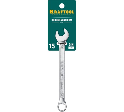 KRAFTOOL 15 мм, комбинированный гаечный ключ 27079-15_z01 KRAFTOOL 15 мм, комбинированный гаечный ключ 27079-15_z01