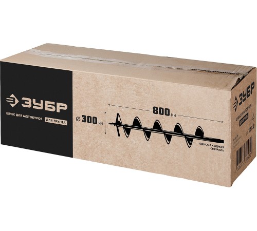 ЗУБР D300 мм, однозаходный, грунт, шнек для мотобуров 7051-30 ЗУБР D300 мм, однозаходный, грунт, шнек для мотобуров 7051-30