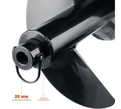 ЗУБР D300 мм, однозаходный, грунт, шнек для мотобуров 7051-30 ЗУБР D300 мм, однозаходный, грунт, шнек для мотобуров 7051-30