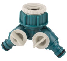 RACO ORIGINAL, 3/4″ - 1″, двухканальный, с внутренней резьбой, из ABS пластика, поливочный распределитель (4250-55256C) RACO ORIGINAL, 3/4″ - 1″, двухканальный, с внутренней резьбой, из ABS пластика, поливочный распределитель (4250-55256C)