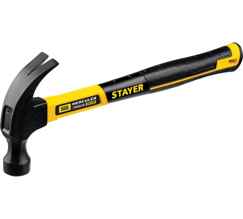 STAYER 560 г, молоток-гвоздодер с фиберглассовой рукояткой Hercules 2026-560_z02 STAYER 560 г, молоток-гвоздодер с фиберглассовой рукояткой Hercules 2026-560_z02