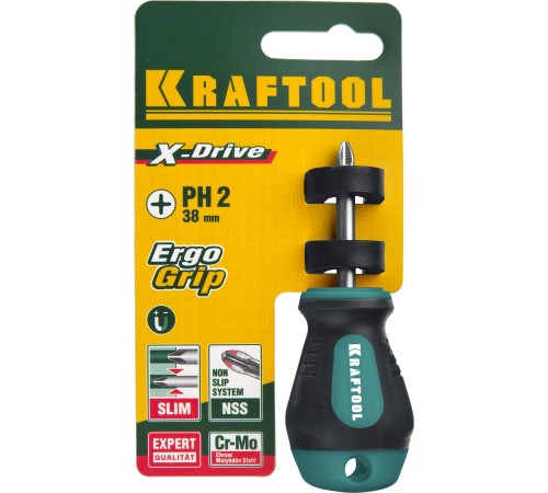 KRAFTOOL PH2х38 мм, отвертка слесарная 250072-2-038 KRAFTOOL PH2х38 мм, отвертка слесарная 250072-2-038