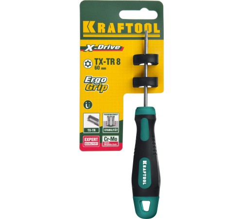 KRAFTOOL TX HOLE 8х60 мм, отвертка слесарная 250077-8-060 KRAFTOOL TX HOLE 8х60 мм, отвертка слесарная 250077-8-060
