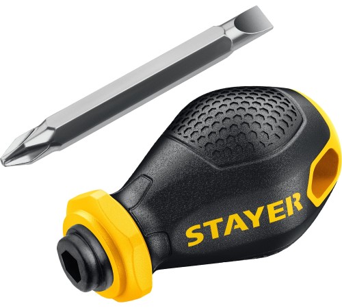 STAYER 2 в 1, отвертка с двусторонним стержнем 2511_z02 STAYER 2 в 1, отвертка с двусторонним стержнем 2511_z02