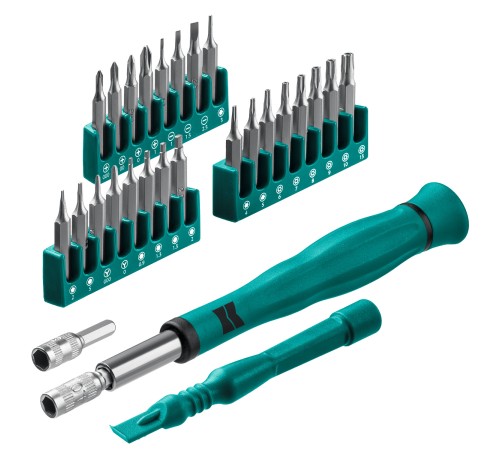 KRAFTOOL 28 предметов, отвёртка для точных работ со сменными битами X-Electronics 25677 KRAFTOOL 28 предметов, отвёртка для точных работ со сменными битами X-Electronics 25677