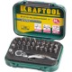 KRAFTOOL 33 шт., Cr-V, набор битов с мини-трещоткой 26157-H33 Профессионал