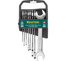 KRAFTOOL 8 шт, 8 - 24 мм, набор рожковых гаечных ключей (27033-H8C) KRAFTOOL 8 шт, 8 - 24 мм, набор рожковых гаечных ключей (27033-H8C)