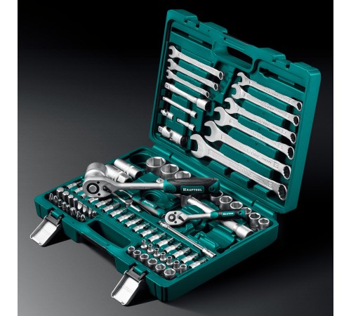 KRAFTOOL X-Drive 82, 82 предм., (1/2″+1/4″), универсальный набор инструмента (27887-H82)