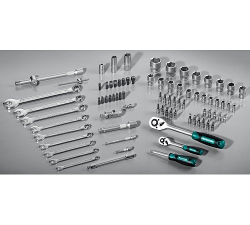 KRAFTOOL X-Drive 82, 82 предм., (1/2″+1/4″), универсальный набор инструмента (27887-H82)