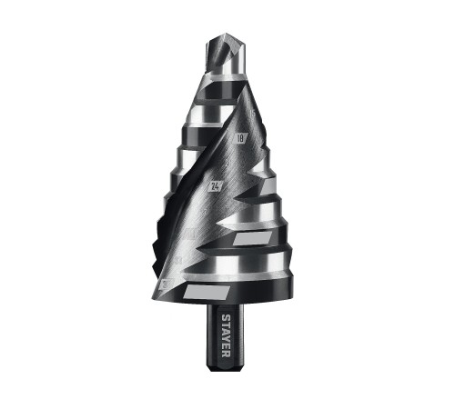 STAYER Pro-Max 9-36мм, 10 ступеней, винтовая спираль, сверло ступенчатое (29661-9-36-10)