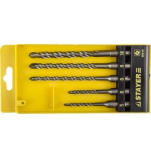STAYER 5 шт: 5/6x110. 6/8/10х160 мм, набор SDS-plus буров, Professional (2930-H5) STAYER 5 шт: 5/6x110. 6/8/10х160 мм, набор SDS-plus буров, Professional (2930-H5)