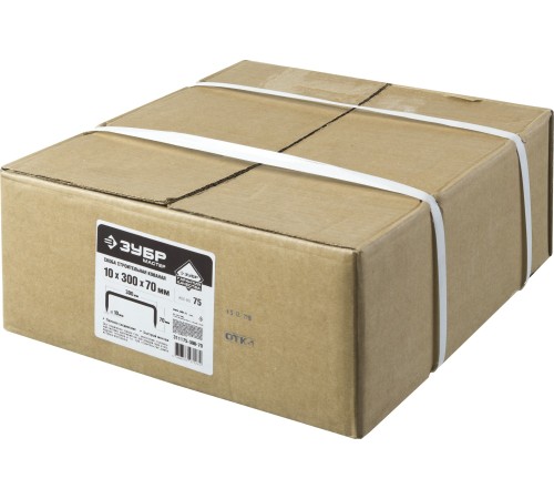 ЗУБР 300 х 70 х 10 мм, 75 шт., скоба строительная кованая 311175-300-70