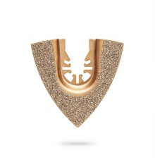 ЗУБР CARBIDE ВК8 Р60, 80 мм треугольное полотно с твердосплавной крошкой: твердое дерево, строительный раствор, клей (15557)