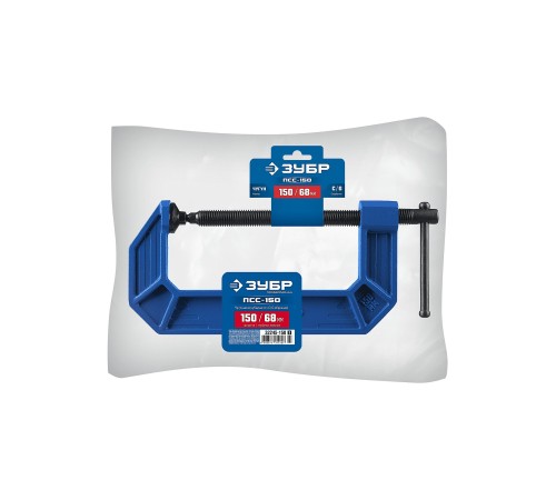 ЗУБР ПСС-150, 150 мм, чугунная струбцина тип С (G-образная), Профессионал (32245-150)