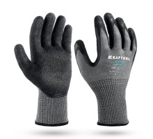 KRAFTOOL CUT PROTECT, XL (10), перчатки с кевларовой нитью для защиты от порезов, с рельефным латексным покрытием (11245-XL)