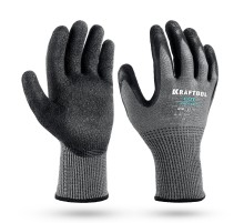KRAFTOOL CUT PROTECT, XL (10), перчатки с кевларовой нитью для защиты от порезов, с рельефным латексным покрытием (11245-XL)