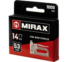 MIRAX скобы тип 53 (A/10/JT21), 14 мм, калибр 23GA. 1000 шт (3153-14)