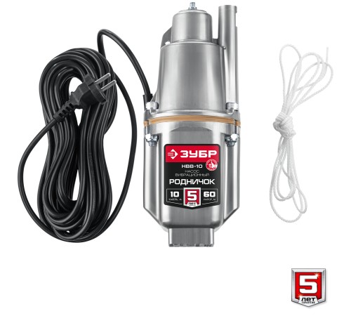 ЗУБР Родничок-В, 10 м, вибрационный насос с верхним забором (НВВ-10)