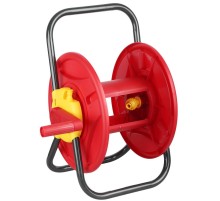 GRINDA для шлангов 45 м x 1/2″, стальные опоры, пластиковый барабан, катушка для шлангов (8-428405)