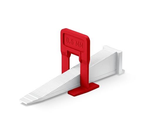 STAYER СВП TileFix, комплект: 0,5 мм, зажим + клин, 50 + 50 шт, система выравнивания плитки ″ворота″ (33840-H50)