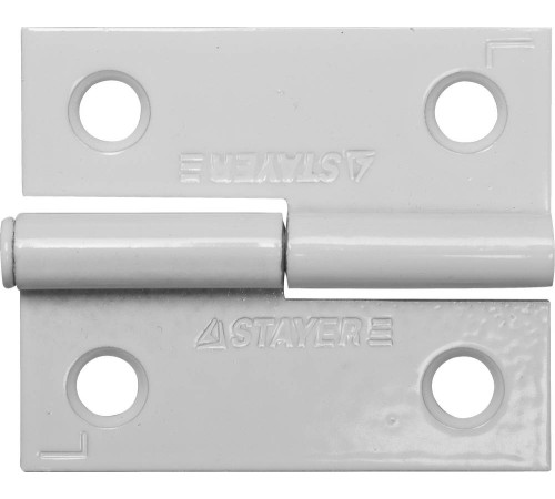 STAYER 50 x 43 x 1.8 мм, разъемная, левая, цвет белый, карточная петля (37613-50-2L)