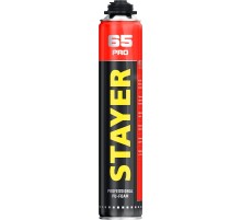 STAYER PRO 65, 800 мл, выход до 65 л, пистолетная, всесезонная, монтажная пена, Professional (41137)