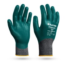 KRAFTOOL ProFlex Max, M (8), полный облив, эластичные перчатки, вспененное нитриловое покрытие, 15 класс (11240-M)