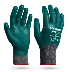 KRAFTOOL ProFlex Max, S (7), полный облив, эластичные перчатки, вспененное нитриловое покрытие, 15 класс (11240-S)