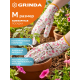 GRINDA COMFORT, M (8), садовые перчатки с прозрачным полиуретановым покрытием, розовые, 13 класс (11291-M)