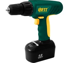 Дрель-Шуруповерт Акк. 12,0В; 0-500об/мин; 10,0Нм; 2(Ni-Cd)1,2Ач; 3-5ч.; кейс FIT