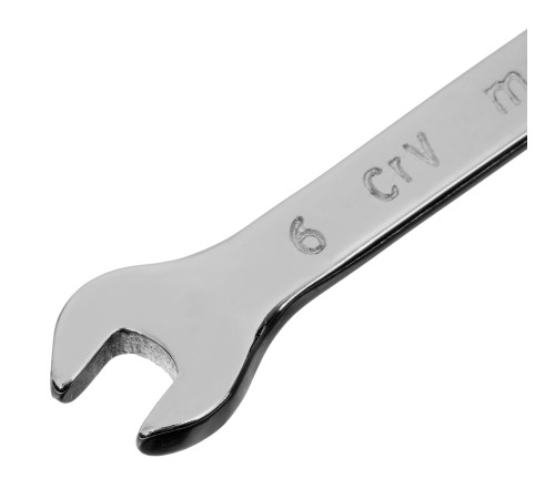 Ключ комбинированный, 6 мм, CrV, полированный хром Matrix