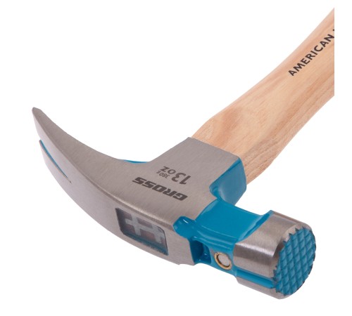 Молоток-гвоздодер, 380 г, угол 75, магнит, обрезиненная рукоятка AMERICAN HICKORY GROSS Молоток-гвоздодер, 380 г, угол 75, магнит, обрезиненная рукоятка AMERICAN HICKORY GROSS