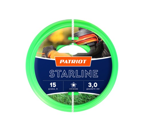 Леска Starline D 3,0 мм L 15 м (звезда, зеленая)