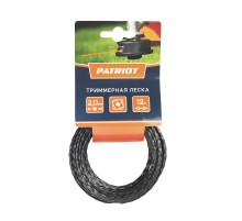 Леска D 2,0 мм L 12 м (скрученный квадрат, черная)