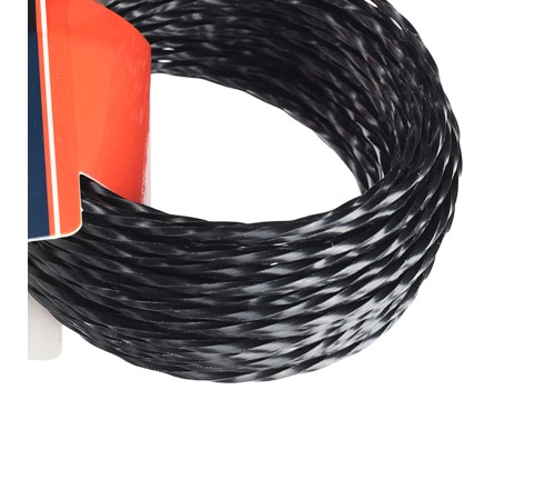 Леска D 2,0 мм L 12 м (скрученный квадрат, черная)