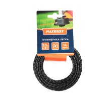 Леска D 3,0 мм L 12 м (скрученный квадрат, черная)