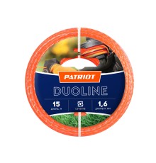 Леска Duoline D 1,6 мм L 15 м (скрученный квадрат, двухцветная)