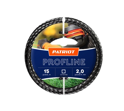 Леска Profline D 2,0 мм L 15 м (скрученный квадрат, черная) Леска Profline D 2,0 мм L 15 м (скрученный квадрат, черная)