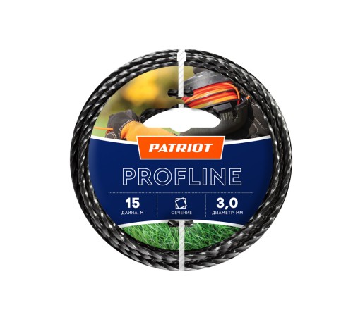 Леска Profline D 3,0 мм L 15 м (скрученный квадрат, черная) Леска Profline D 3,0 мм L 15 м (скрученный квадрат, черная)