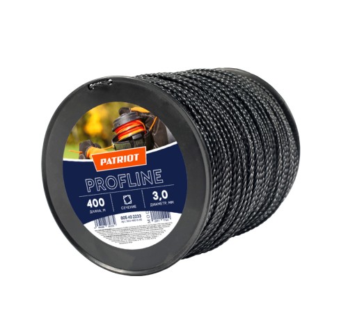 Леска Profline D 3,0 мм L 400 м (скрученный квадрат, черная)