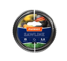 Леска Sawline D 3,0 мм L 15 м (квадрат, пилообразный профиль, черная)