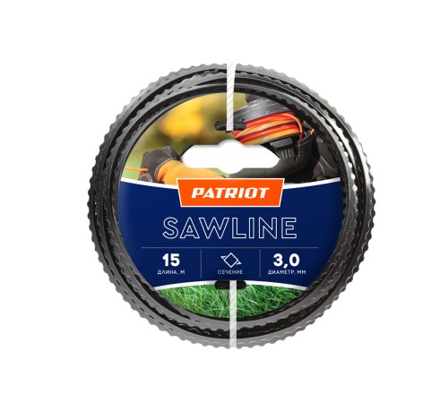 Леска Sawline D 3,0 мм L 15 м (квадрат, пилообразный профиль, черная) Леска Sawline D 3,0 мм L 15 м (квадрат, пилообразный профиль, черная)