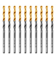 Сверло по металлу, 3,5 мм, HSS-Tin, Golden Tip, 10 шт. Denzel Сверло по металлу, 3,5 мм, HSS-Tin, Golden Tip, 10 шт. Denzel