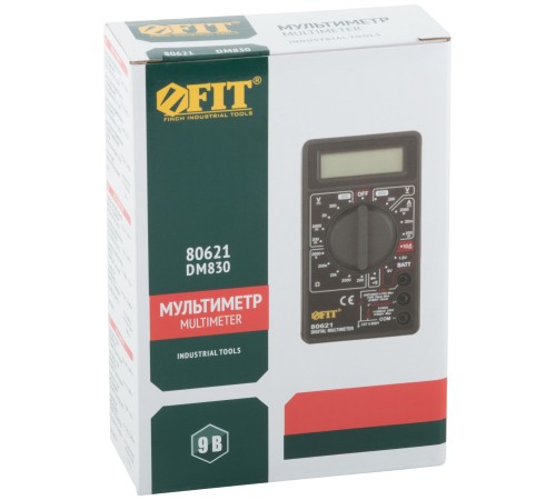 Мультиметр 0,1 мВ-600 В; 0,1 В-600 В; 1 мкА-10 А; 0,1 Ом-2 МОм; коробка FIT IT Мультиметр 0,1 мВ-600 В; 0,1 В-600 В; 1 мкА-10 А; 0,1 Ом-2 МОм; коробка FIT IT